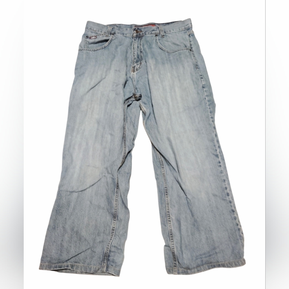 Vintage Mecca Jeans Wide Leg Grey Denim For Men Size 38/30 100% Cotton